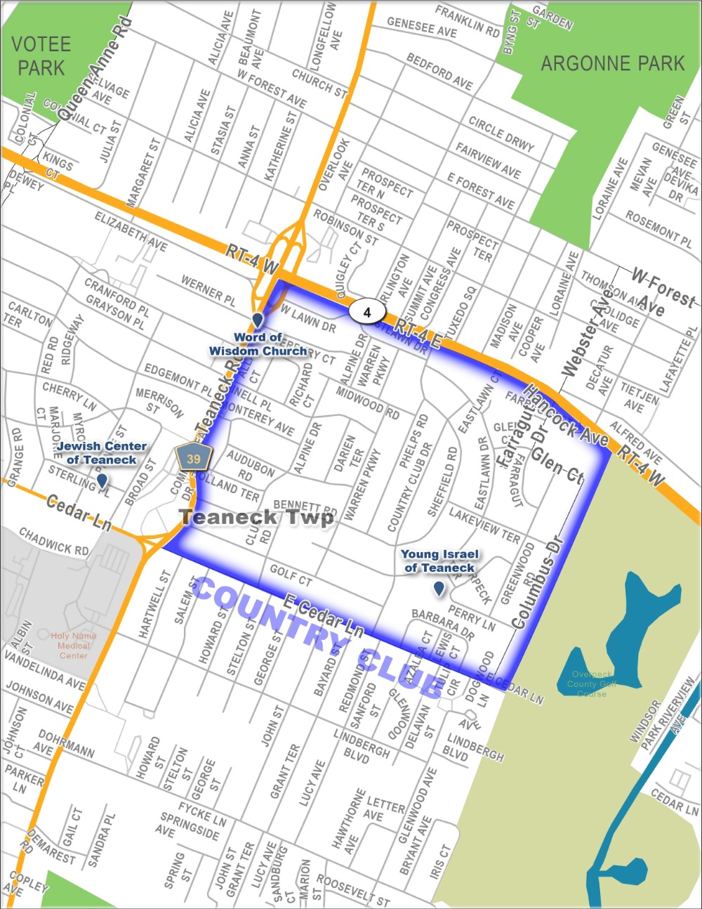 Country Club Map